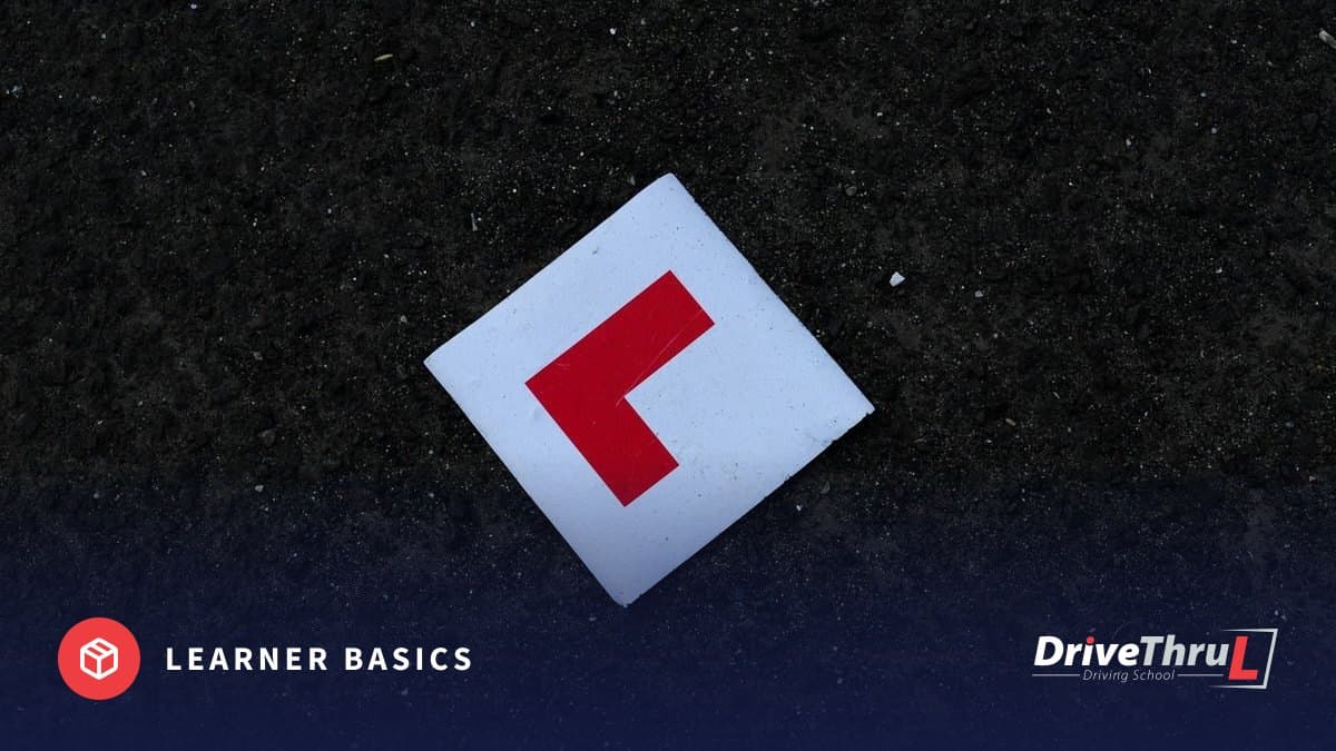 A red L plate