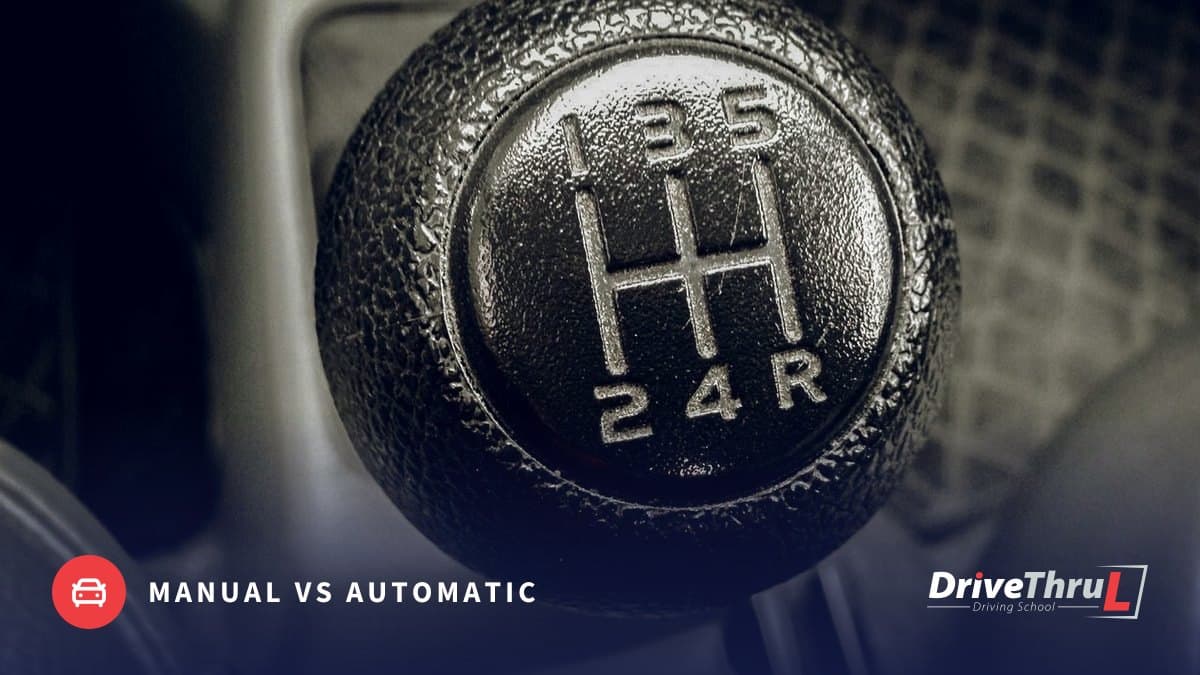 Gear knob of a manual car showing the gear pattern