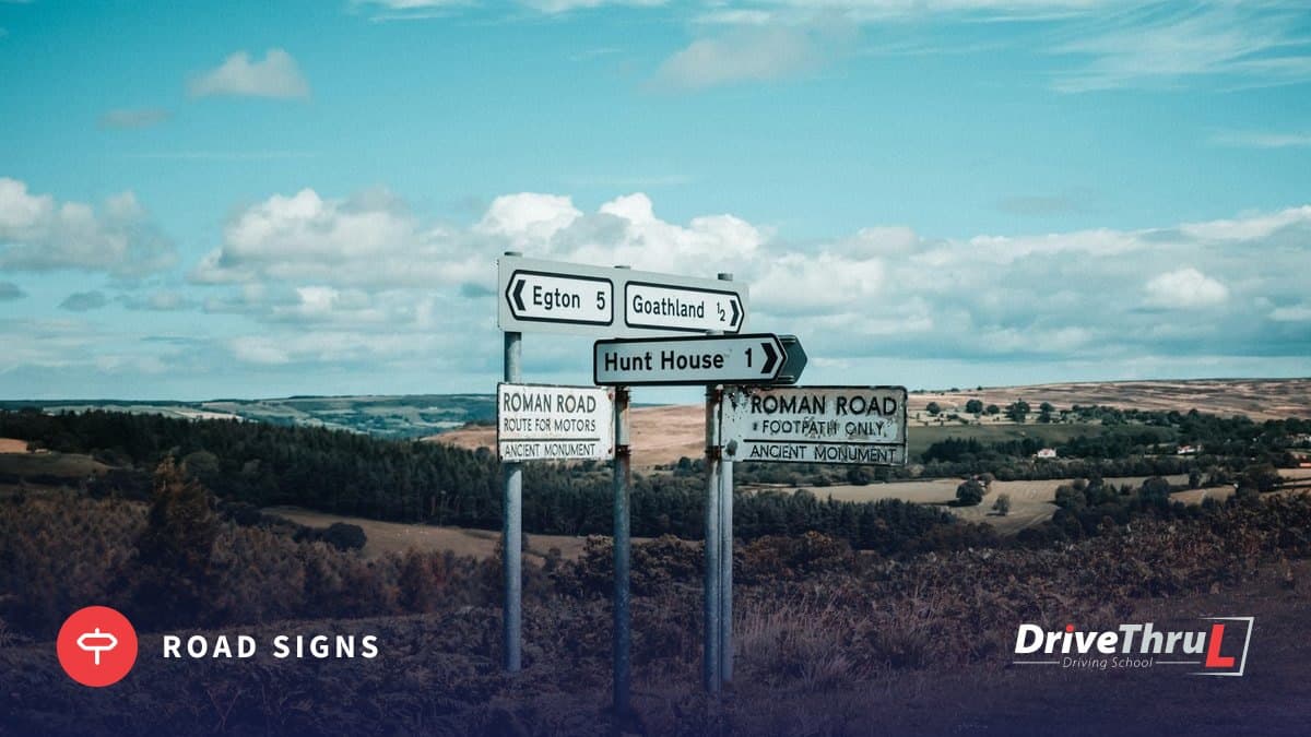 Fingerpost direction signs at a country junction