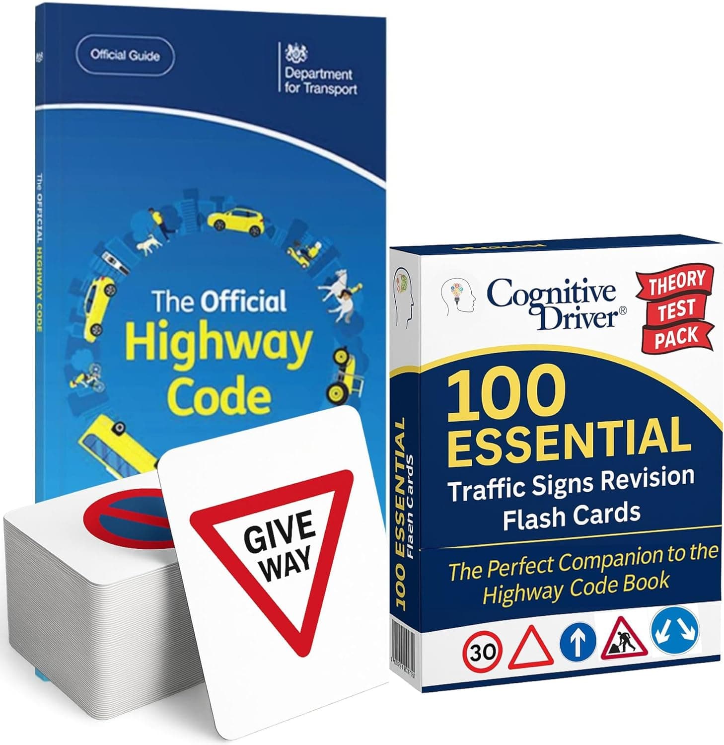 Highway Code Book + 100 Flash Cards Set