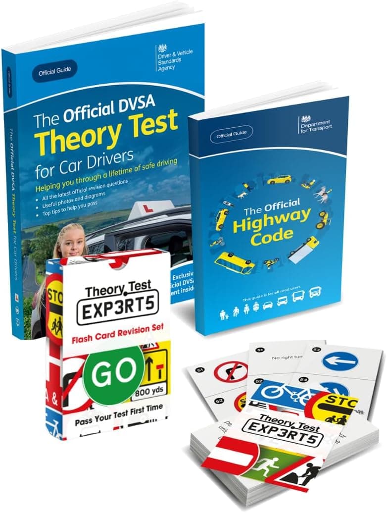 Highway Code 2026 + Theory Test Book + 128 Road Signs Flash Cards