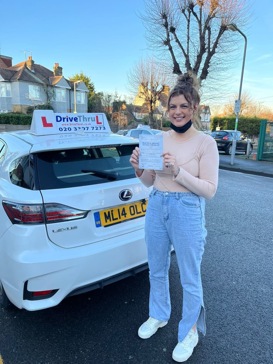 DriveThruL learner happy pass in Belvedere