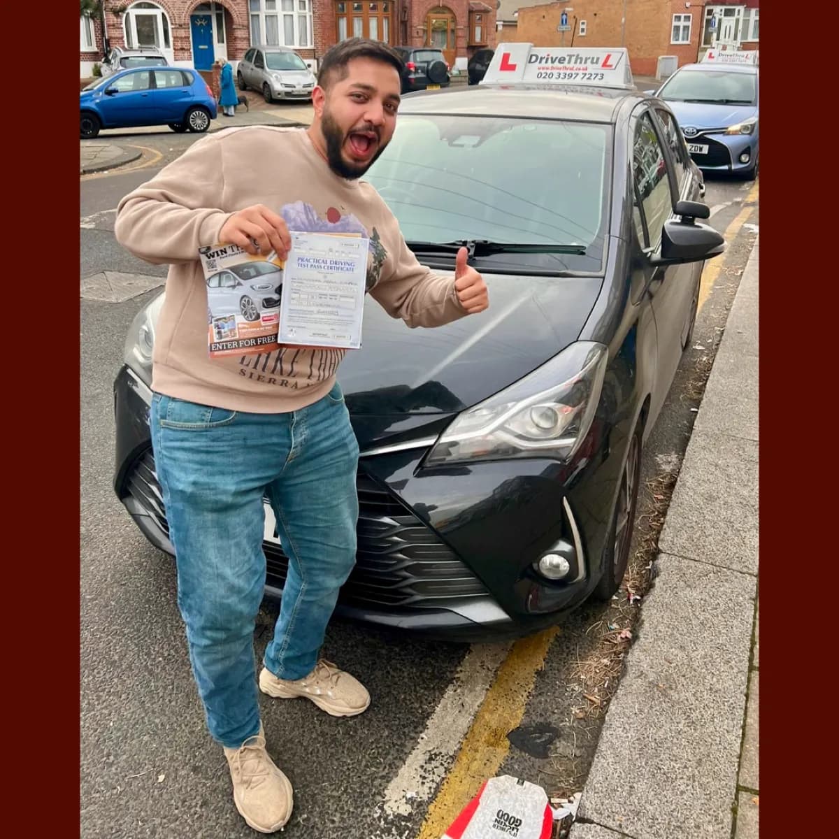Student passed first time in East London with DriveThruL