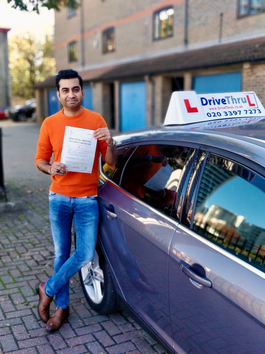 Student with instructor after passing in Docklands