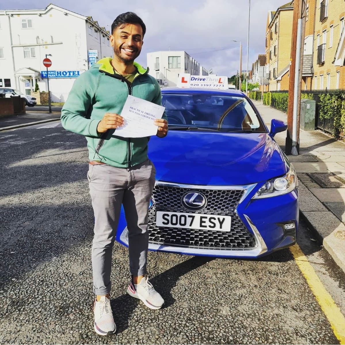 DriveThruL learner pass certificate in Woolwich
