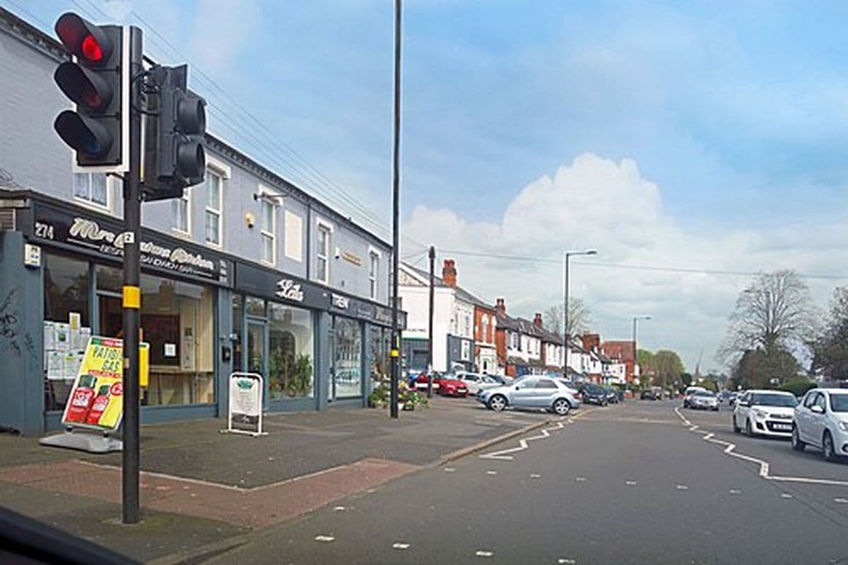 Alcester Road South, Kings Heath, the road the test centre is on