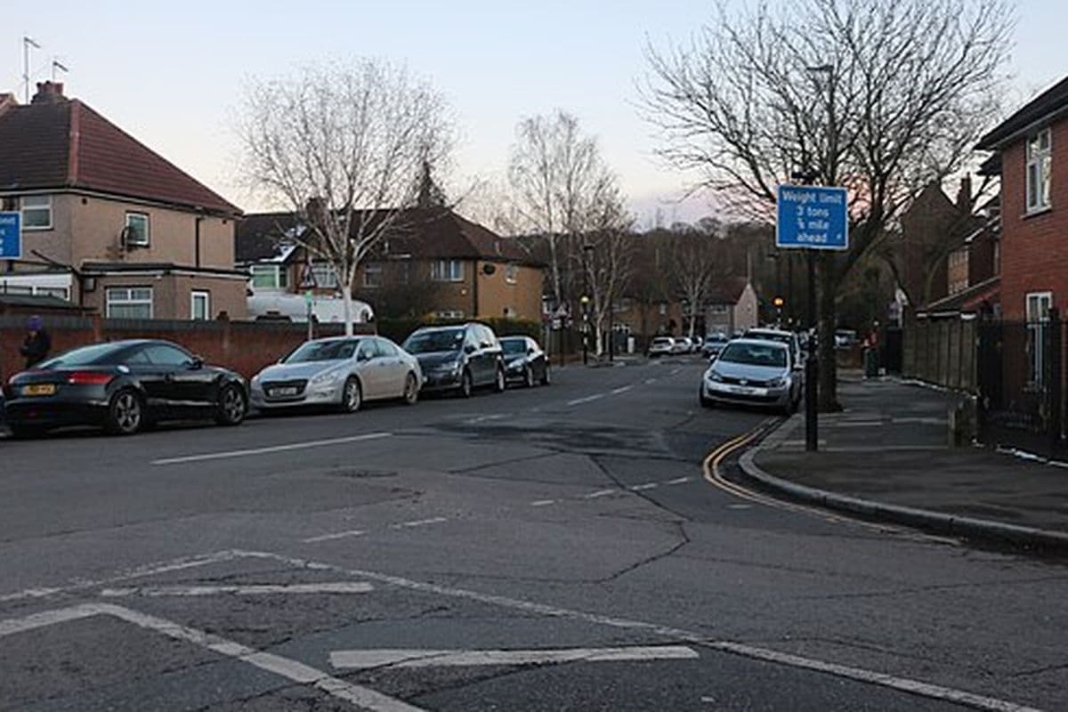 Horsenden Lane North, Greenford, the road the test centre is on