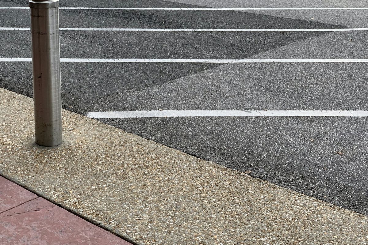 White bay lines in a car park
